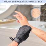 Korean Exfoliating Mitt for Remove Dead Skin. 2 Pack 100% Viscose Kessa Deep Exfoliating Gloves for Body Scrub, Keratosis Pilaris and Self Tanning Removal. Easily Smooth Skin Surface. - Image 3