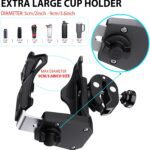 Extra Large Motorcycle Cup Holder Anti Theft, Mathtoxyz Bike Water Bottle Holder 1.95 – 3.6 inch Universal Size Handlebar Drink Holder Cage for Moto Bicycle, Boat, Scooter, Stroller, Wheelchair - Image 3