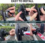 Extra Large Motorcycle Cup Holder Anti Theft, Mathtoxyz Bike Water Bottle Holder 1.95 – 3.6 inch Universal Size Handlebar Drink Holder Cage for Moto Bicycle, Boat, Scooter, Stroller, Wheelchair - Image 6