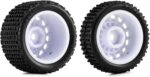 INJORA Pre-Mounted Pin Buggy Tires & Wheels for 1/24 Losi Micro-B, 4pcs(White) - Image 4