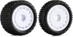 INJORA Pre-Mounted Pin Buggy Tires & Wheels for 1/24 Losi Micro-B, 4pcs(White) - Image 5