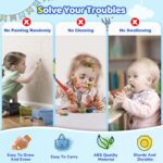 Kikidex Magnetic Drawing Board, Toddler Girl Toys for 1-2 Year Old, Doodle Board Pad Learning and Educational Toys for 1 2 3 Year Old Baby Kids Birthday Gift(Light Blue) - Image 4