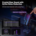 USB Microphone for PC Gaming: Condenser Microphone RGB for Gamer with Stand Mic - Recording Mic for Computer&Laptop with Qiuck Mute - Desk Podcast Mic for Podcast & Singing & Streaming & Youtube Black - Image 4