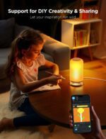 Govee RGBIC Smart Table Lamp 2, Touch Bedside Small Table Lamp Work with Matter, Alexa, LED Desk Lamp with 64 Scene Modes, Color Changing Lamp for Bedroom Living Room Dimmable Night Light(Corded) - Image 8