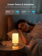 Govee RGBIC Smart Table Lamp 2, Touch Bedside Small Table Lamp Work with Matter, Alexa, LED Desk Lamp with 64 Scene Modes, Color Changing Lamp for Bedroom Living Room Dimmable Night Light(Corded) - Image 9
