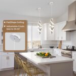Chrome Pendant Light,4000K Modern LED Pendant Lights Kitchen Island,Adjustable Pendant Lighting Over Island Hanging Pendant Light Fixtures for Kitchen Dining Room Hallway Foyer, 1 Pack - Image 4