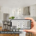 Chrome Pendant Light,4000K Modern LED Pendant Lights Kitchen Island,Adjustable Pendant Lighting Over Island Hanging Pendant Light Fixtures for Kitchen Dining Room Hallway Foyer, 1 Pack - Image 5