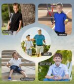 uideazone Boys Polo Shirts Dry Fit Performance Golf Short Sleeve Casual School Uniform Size 5-14 - Image 6