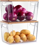 2 PACK Pantry Organizers and Storage Stackable Kitchen Countertop Organizers for Onion, Potato, Garlic, Fruit, Produce, Vegetable - Image 2