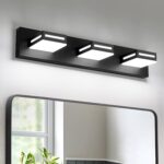 24-Inch 3-Light LED Modern Black Bathroom Vanity Light Fixtures Over Mirror, Bathroom Lighting Fixtures with Cool White 6000K, Vanity Wall Lights for Bath Restroom Powder Room - Image 2