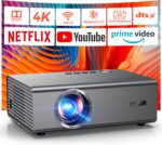 4K Projector with Netflix& Dolby Audio, 1200ANSI Auto Focus&6D Keystone Kogata Smart Projector with Built in Apps Outdoor Movie Proyector with WiFi 6 Bluetooth for Home Theater UPGRADE - Image 2