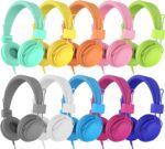 AILIHEN Kids Headphones Bulk 10-Pack for School Classroom K-12, On-Ear Wired Headsets with Microphone & 85dB Volume Limited & Sharing, 3.5mm Jack for Chromebook, Computer, Laptop (Multicolor) - Image 2