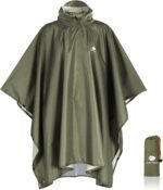 ANYOO Hooded Rain Poncho for Adults Waterproof Lightweight Rain Coat for Men Women Reusable Rain Jacket for Emergency Outdoor - Image 2