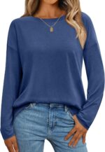 AUTOMET Womens Long Sleeve Shirts Loose Fitted Crewneck Basic Tops Casual Outfits Fall Clothes 2025 - Image 2