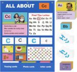 Alphabet Learning Pocket Chart, Alphabet Wall Chart for Toddlers 1-3, Handwriting Practice Letter Tracing Circle Time Learning Center for Classroom, Preschool Classroom Must Haves XL35x 27" - Image 2