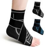 Ankle Brace for Sprained Ankle: Plantar Fasciitis and Achilles Tendonitis Relief, Heel Support for Men and Women with Strap for Foot Swelling and Compression (Pair, Black Gray, Large) - Image 2