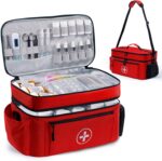 BAGSFY Travel Medicine Bag Organizer, Medical Bag Empty, Pill Bottle Organizer for Home, Large Medication Storage, Travel Carrying Case First Aid Kit Bags Empty, Emergency Kit. - Image 2