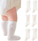 Baby Knee High Socks Non Slip Grip Ankle Socks Ruffled Long Stockings for Infants Toddlers Kids Boys Girls Spring - Image 2