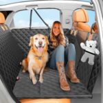 Back Seat Extender for Dogs with Hard Bottom/Large Space, Waterproof Dog Car Seat Cover Holds 400lbs, Sturdy Nonslip Pet Backseat Hammock for Cars/SUV - Image 2