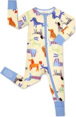 Bamboo Viscose Baby Convertible Footie Pajama, Zipper Pajamas for Baby Boys & Girls, Sleep & Play Footed Pjs - Image 2