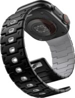 Bands Compatible with Apple Watch Ultra 3 Band, Wide Soft Rugged Sport Straps for iWatch Bands 49mm(Ultra3), 46mm(Series 11 10), 45mm(9/8/7), 44mm(SE3/SE2/SE/6/5/4), 42mm(3/2/1),Black/Gray - Image 2