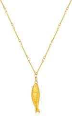 Beach Charm Necklaces Gold Sliver Fish Drop Necklace for Women Dainty Beach Jewelry - Image 2