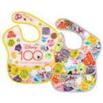 Bumkins Disney Bibs for Girl or Boy, SuperBib Baby and Toddler for 6-24 Months, Essential Must Have for Eating, Feeding, Baby Led Weaning, Mess Saving Catch Food, Fabric, 2-pk 100 Happy Faces - Image 2