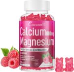 Calcium Magnesium Zinc Gummies & Vitamin D3,B6,B12,Immune & Supporting Bone Health Calcium Magnesium Supplement for Women Men,Sugar-Free Vegan Raspberry Flavor 90 Counts - Image 2