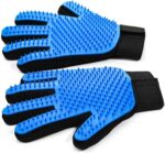 Cat & Dog Grooming Gloves for Shedding - Efficient Deshedding Pet Grooming Gloves 2-in-1 Deshedding Brush & Massage Mitt-Safe for Dogs & Cats (1 Pair Blue) - Image 2