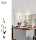 Chrome Pendant Light,4000K Modern LED Pendant Lights Kitchen Island,Adjustable Pendant Lighting Over Island Hanging Pendant Light Fixtures for Kitchen Dining Room Hallway Foyer, 1 Pack - Image 2