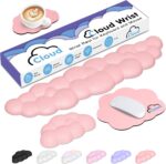 Cloud Wrist Rest Keyboard Palm Rest with Non-Slip Base for Computer Gaming Wrist Rest, YAMJUG Cloud Arm Rest Keyboard Wrist Pad Pink - Image 2
