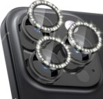 CloudValley for iPhone 15 Pro / 15 Pro Max Camera Lens Protector, Ultra-HD Tempered Glass Camera Cover [Case-Friendly] Metal Individual Lens Screen Protective Ring, Diamond Natural Titanium - Image 2