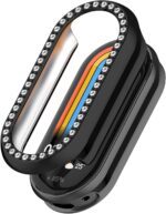 Compatible with Xiaomi Band 8 Protective Case Cover, Smartwatch PC Protective Case Cover Diamond Inlay Watch Accessories(Black) - Image 2
