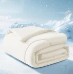 Cooling Comforter Full/Queen Size, All Season Blanket for Hot Sleepers, Lightweight Comforter for Night Sweats, Double-Sided Cooling Bedding for Bed, Sofa, Office, Camping (Beige,90"*90") - Image 2