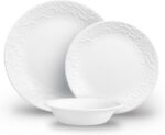Corelle 12pc Bella Faenza Dinnerware Set for 4 - 3X More Durable Glass, Half Weight of Ceramic, up to 80% Recycled - Image 2