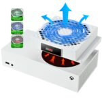 DEPGI Cooling Fan for Xbox Series S, Featuring Automatic Fan Speed Adjustment Based on Temperature, LED Display Screen, Low Noise, Easy Installation, 3 speeds, with RGB LED - Image 2