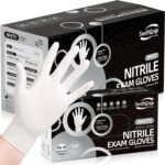 Disposable Nitrile Exam Gloves, 3-mil, XL, Case of 1000, White Nitrile Gloves Disposable Latex Free for Medical, Cleaning, Cooking & Esthetician, Food-Safe, Powder-Free, Non-Sterile - Image 2