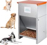 Dog Feeder - Galvanized Metal Pet Food Station for Indoor & Outdoor Use - Automatic Gravity-Fed Dispenser Suitable for Small, Medium, and Large Dog Breeds - Capacity: 25 Pounds of Dry Kibble - Image 2