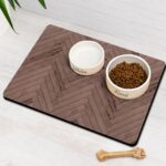 Dog Food Mats for Floors Absorbent, Pet Cat Food Mat - Quick Dry Dog Bowl Mats for Food and Water - Image 2