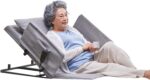 Electric Power Lifting Adjustable Bed Back Rest for Patient Back Lumbar Support, Assist Elderly to Get Out of Bed Easily, Removeable Bedrails with Pocket - Image 2