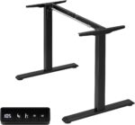 Electric Standing Desk Frame with Memory Height Settings, 225 lbs Weight Capacity, Adjustable Desk Frame for Home and Office Workstation（Black ） - Image 2