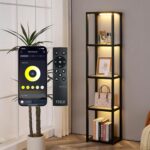 FENLO LED Glass Display Cabinet – Dimmable Lighted Furniture for Bedroom, Living Room, or Office – Glass Curio Cabinet Shelf Lamp with App + Remote Control + Adjustable Lighting Fantasy Lite - Image 2