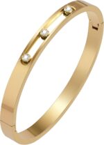 Gold Bracelets for Women Friendship Love Bangle Bracelets 14K Gold Plated Stainless Steel Bracelet Jewelry Valentines Birthday Christmas Gifts for Women Stocking Stuffers - Image 2