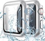 Goton Waterproof Screen Protector Case Compatible for Apple Watch Series 9/8/7 45mm, Hard Bumper with Tempered Glass for iWatch Cover 45 mm - Image 2