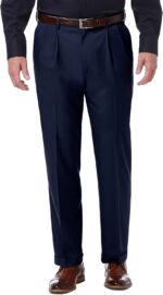 Haggar Men's Premium Comfort Classic Fit Pleat Front Dress Pant (Regular And Big & Tall Sizes) - Image 2