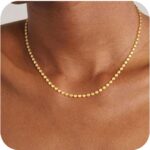 Hothty Gold Layered Charm Necklaces for Women, Dainty Stackable Simple Waterproof Choker Necklace Seashell Beach Gold Pearl Bead Necklaces Set Jewelry Gifts - Image 2