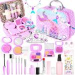 INNOCHEER Pretend Makeup for Toddlers Toys, Fake Makeup Mermaid Toys for Girls Purse, Toddler Makeup Kit Pretend Play Makeup Toys, Toy Mermaid Makeup for Kids, Gifts Toys for 3 4 5 6 7+ Year Old Girls - Image 2