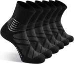 IRAMY Compression Ankle Support Crew Socks Men Women Coolmax Wicking Plantar Fasciitis Relief Running Hiking Socks 3 Pairs - Image 2