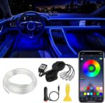 Interior Car LED Strip Lights APP Control, 5 in 1 RGB 16 Million Colors Ambient Lighting Kit with 236 inches Fiber Optic, Music Mode Inside Car Lighting Decorations - Image 2