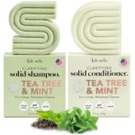 Kitsch Tea Tree Shampoo and Conditioner Set – Anti Dandruff Shampoo Bar & Conditioner Bar - Hair Care for All Hair Types - Free of Paraben, Sulfate & Silicone - Made in USA - 2 pcs - Image 2